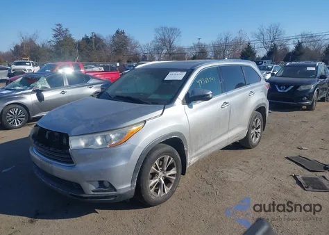 2014 Toyota Highlander Xle V6 из США, поврежденный, VIN 5TDJKRFH3ES019596